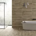 keramisch parket in badkamer