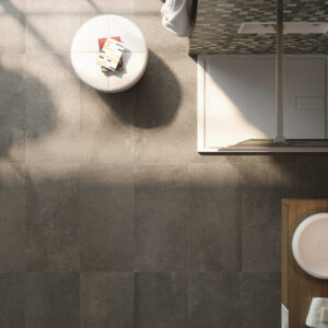 Dis Shadow Grijze keramische tegel in natuursteenlook