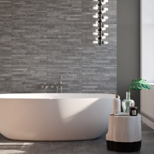 Badkamertegel Kai Grey: grijze natuursteenlook tegel