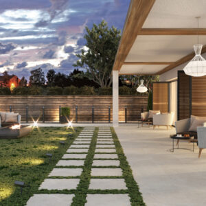 Beige keramische tegelvloer voor buiten